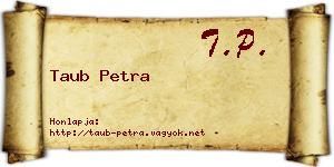 Taub Petra névjegykártya